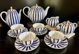 Royal Danube Cobalt Blue/gold Tea & Coffee Set - Etsy Israel