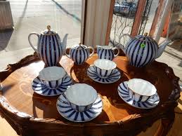 Sold at Auction: Lovely porcelain blue & white tea set ...