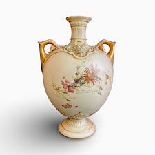 Rare Antique Royal Worcester Gold Outlined Chrysanthemums Porcelain Vase , 1888 | eBay