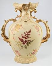 Sold at Auction: RUDOLSTADT GERMANY PORCELAIN HANDLED VASE