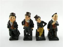Royal Doulton 4 Miniature Dickens Figurines Pecksniff Jingle ...