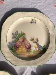 Swinnertons Ivory Square Plate "lilac Time" - Etsy