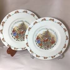 Vintage Royal Doulton Merry Christmas From Bunnykins Plate 8 ...