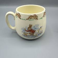 Set Of 2 Bunnykins Rabbits Mug Royal Doulton One Handle Cup Vintage | eBay