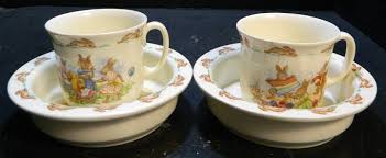 Antique Set Of (2) Royal Doulton Bunnykins Bowls & Mugs ...