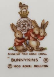 Royal Doulton Bunnykins Salad Plate Cycle Ride See Saw Dress ...