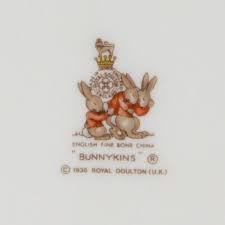 Child Plate, Royal Doulton, Bunnykins, Letterbox, Bone China ...
