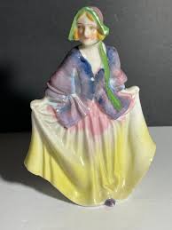 Vintage Dutch Girl Dancing 5” Figurine Holding Dress Bonnet ...