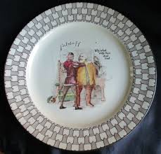 RARE ANTIQUE ROYAL DOULTON ENGLAND CABINET PLATE SHAKESPEARE ...