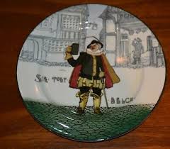 RARE ANTIQUE ROYAL DOULTON SIR TOBY BELCH CABINET PLATE ...