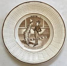 French Riddle Plates - a Pair | Chairish