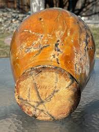 Peter Roussel Hand Thrown Sagger Fired Vase With Horse Hair ...