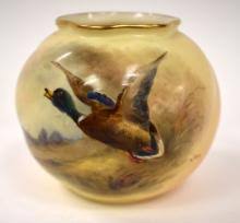 Sold at Auction: Royal Worcester vase, shape G161, painted ...