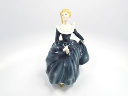 Royal Doulton Figurine HN 2334 Fragrance, Woman in Dark Blue ...