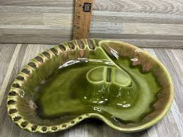 VTG MCM ASHTRAY Green Dip Glazed Embossed USA Ceramic California USA Pottery 10" $27.52 - PicClick CA