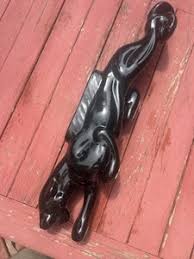 Vintage Ceramic Black Panther Lamp | eBay