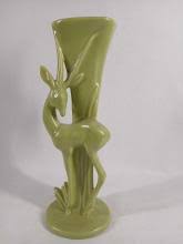 At Auction: Haeger Chartreuse Gazelle Vase