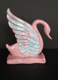 Vintage pink & blue Royal Haeger Swan and similar items