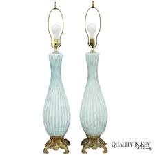 Vintage Mid Century Modern Blue Italian Murano Glass Gold ...