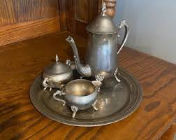 Vintage International Silver Company Silver Plate Ornate Coffee Tea Service Set With Serving Platter- 5 Piece Set - Etsy