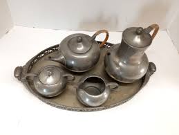 Vintage Mid Century Royal Holland Pewter KMD Coffee & Tea Service Set with Tray | eBay