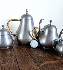 Danish Modern Tea Coffee Set MCM Pewter Meeuws & Zoon Den ...