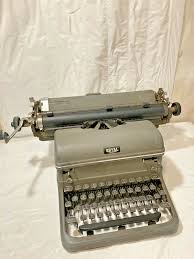 Royal Antique Touch Control Typewriter Heavy Green Metal | eBay