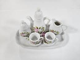 Royal Norfolk Miniature 10 Piece Tea Set Pink White Floral ...