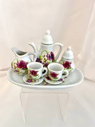 Miniature Tea Set - Royal Norfolk China - Doll Display ...