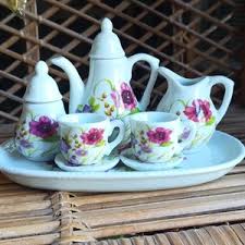 Vintage Royal Norfolk Miniature Tea Set Floral Mini Tea Set ...
