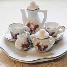 Vintage Porcelain Miniature Tea Set Perfect for the Child ...