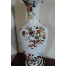 Large 19th Century Opaline Glass Baluster Shaped Vase with ...