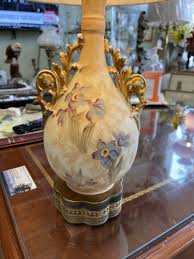 beautiful antique rudolstadt germany porcelain lamp | eBay