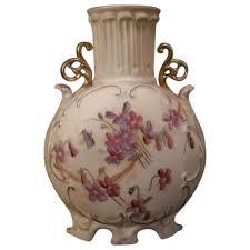 LARGE 19c Royal Rudolstadt German Porcelain Pottery Painted ...