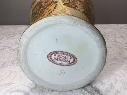 Royal Satsuma Vase Gold Embossed Moriage Geishas & Garden 12" Decorated Top | eBay