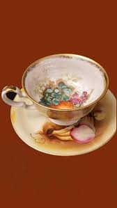 Fine Bone China Royal Halsey Fruit Pattern Cup and Saucer - Etsy