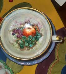 Antique Royal Halsey Very Fine China Fruit Themed Teacup ...