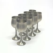 1970s Pewter Goblets by Selangor - Set of 8 | Chairish