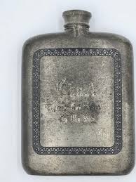 Vintage Royal Selangor Pewter Hip Flask: Engraved Military ...