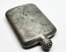 Vintage Royal Selangor Pewter Golfing Flask: 1950s Whisky ...