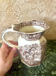 Vintage Mason's Vista Ironstone Jug-english Brown ...