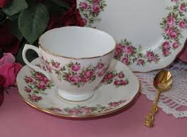 Trio Tea Set Pink RosesTeacup, Saucer, Plate Bone China Made England | eBay