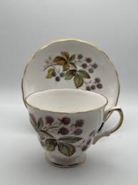 Royal Vale Bone China England Blackberry Cup & Saucer Ridgeway Potteries EUC | eBay