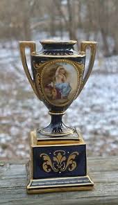Antique Royal Vienna Porcelain Cobalt Blue Decorative 6-7/8" Mini Urn | eBay