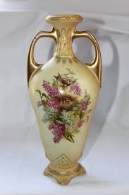 Royal Wettina Robert Hanke Austria Vase Lilacs & Birds flower floral gold | eBay