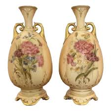 Antique Royal Worcester Vases, 1920, Set of 2 | Chairish