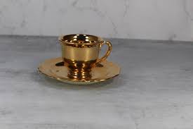 Vintage 22k Gold Warranted China Demitasse Cup Saucer Set | eBay