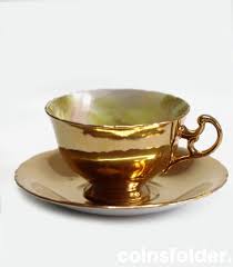 Royal Winton Grimwades Gold Fruits Cup & Saucer Hand painted ...