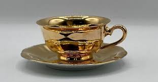 Vtg/Antique Bavaria Germany Tea Cup & Saucer Gold Gilt ...