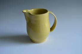 Small Pitcher: Classic Yellow with Handle — Amy Brenner Pottery
